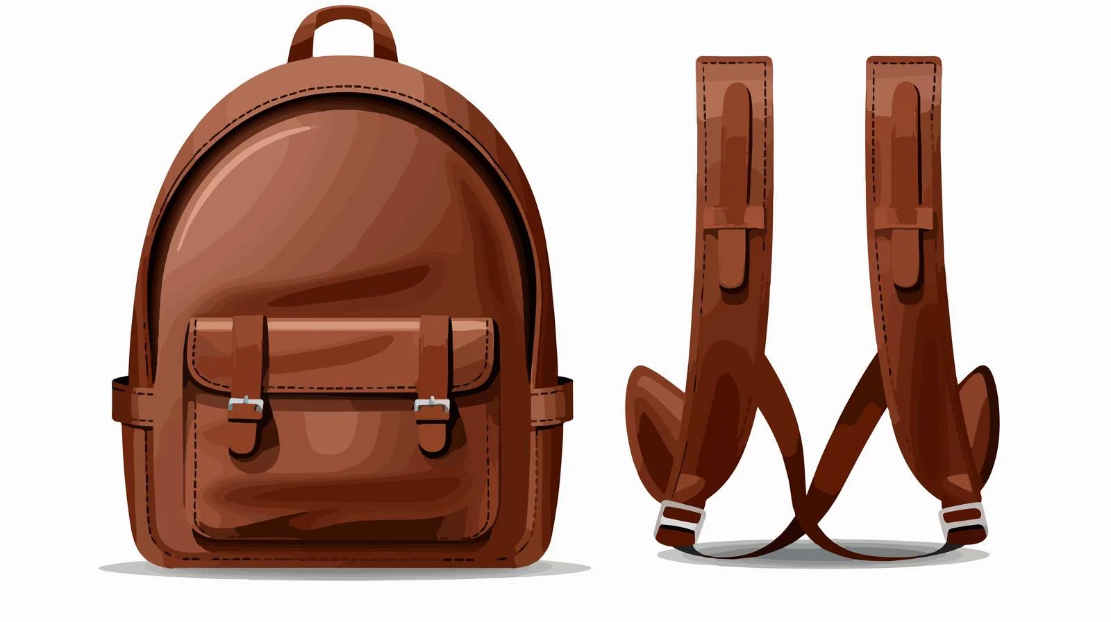 Men's Leather Backpack — free download from Dotvec