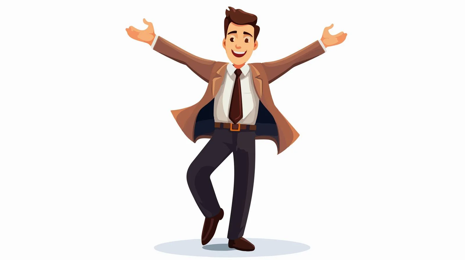 Relieved Businessman Vector Illustration — free download from Dotvec