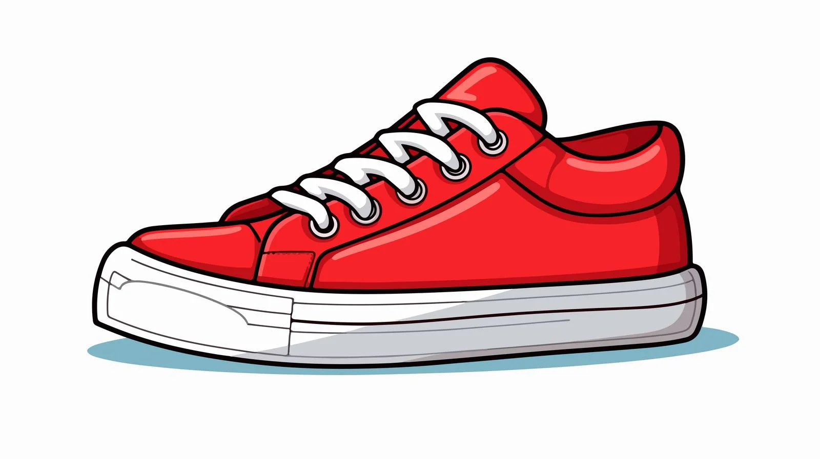 Vibrant Red Lifestyle Sneaker — free download from Dotvec