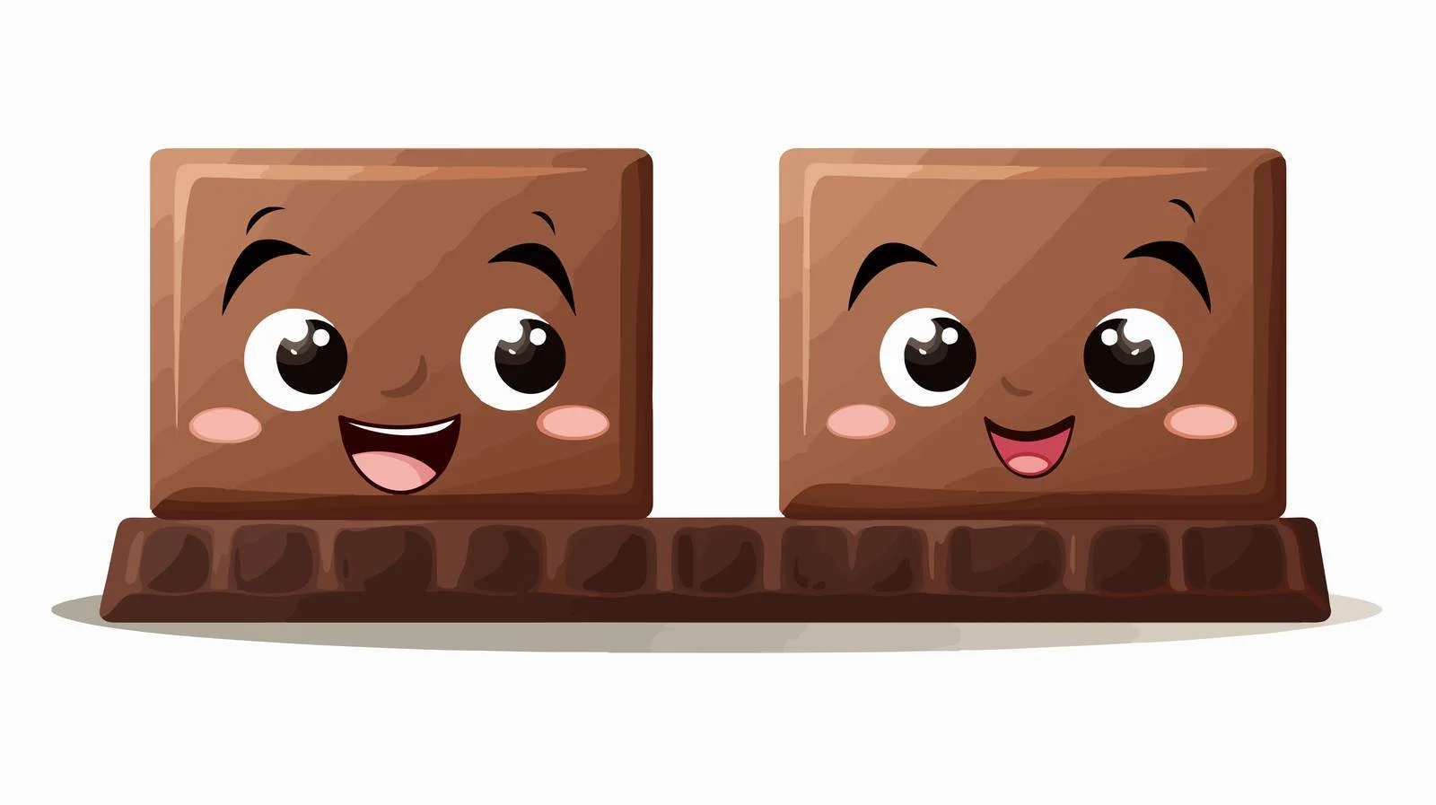 Adorable Chocolate Bar Duo Ready to Eat — free download from Dotvec