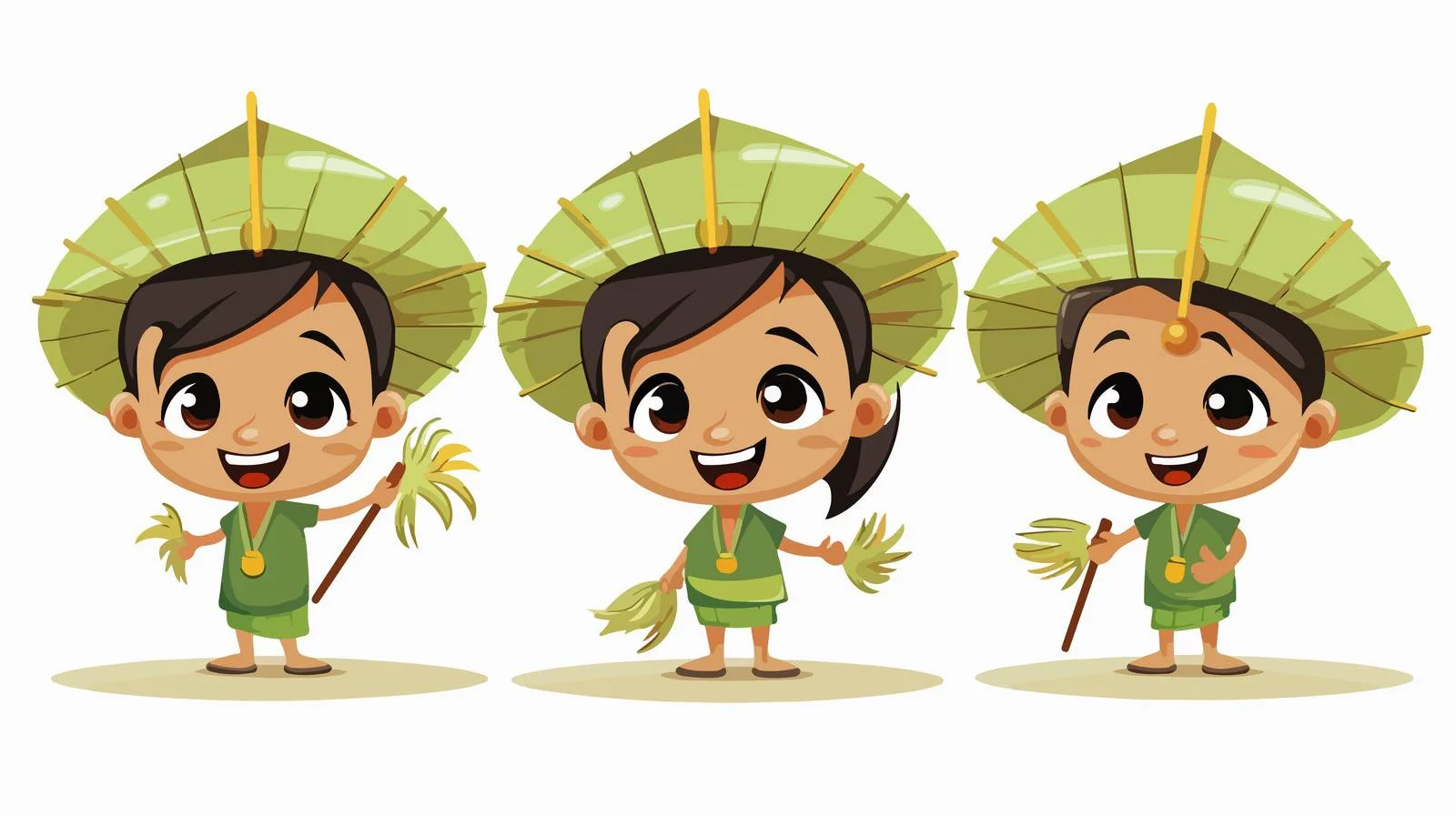 Adorable Kipas Sate Fan Illustration — free download from Dotvec