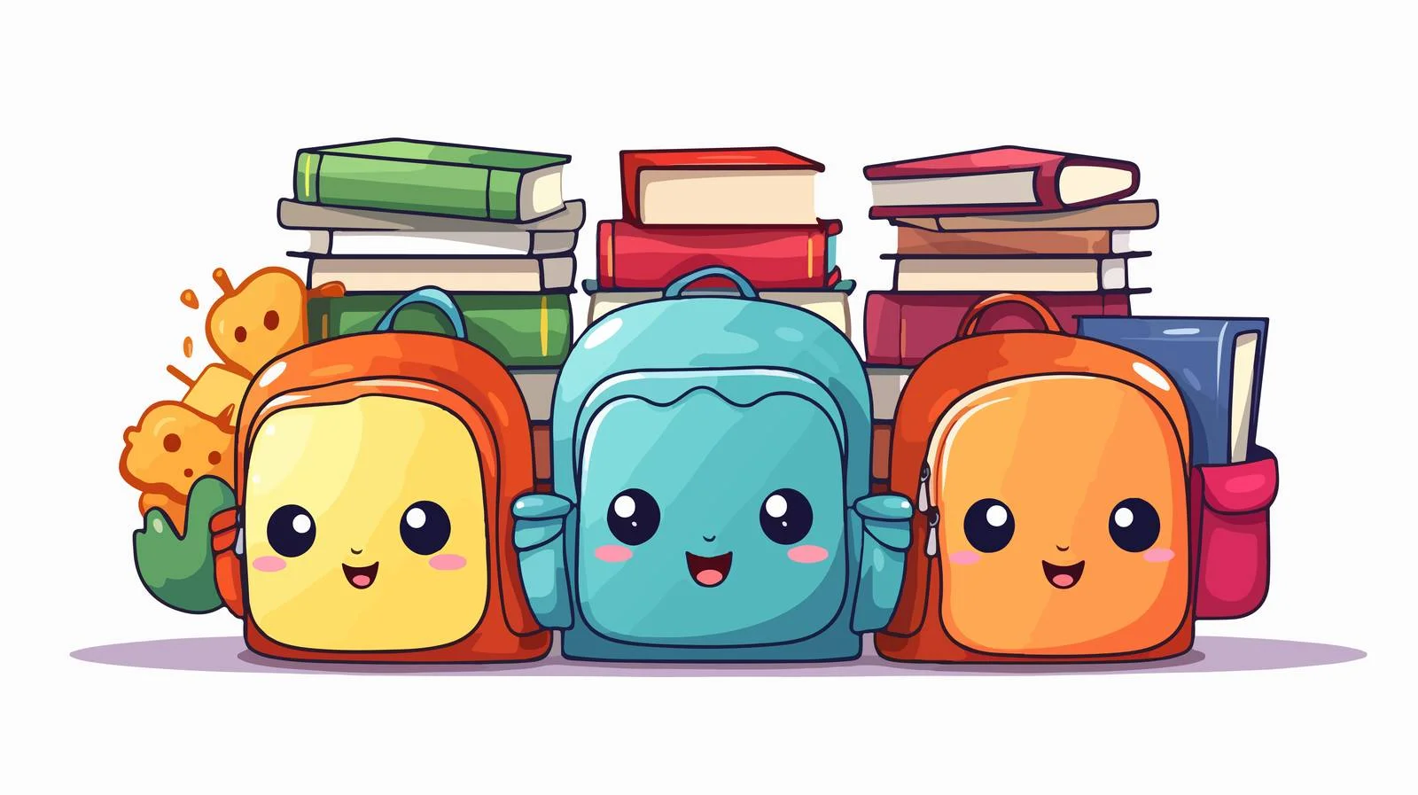 Adorable Book-Filled Backpack — free download from Dotvec