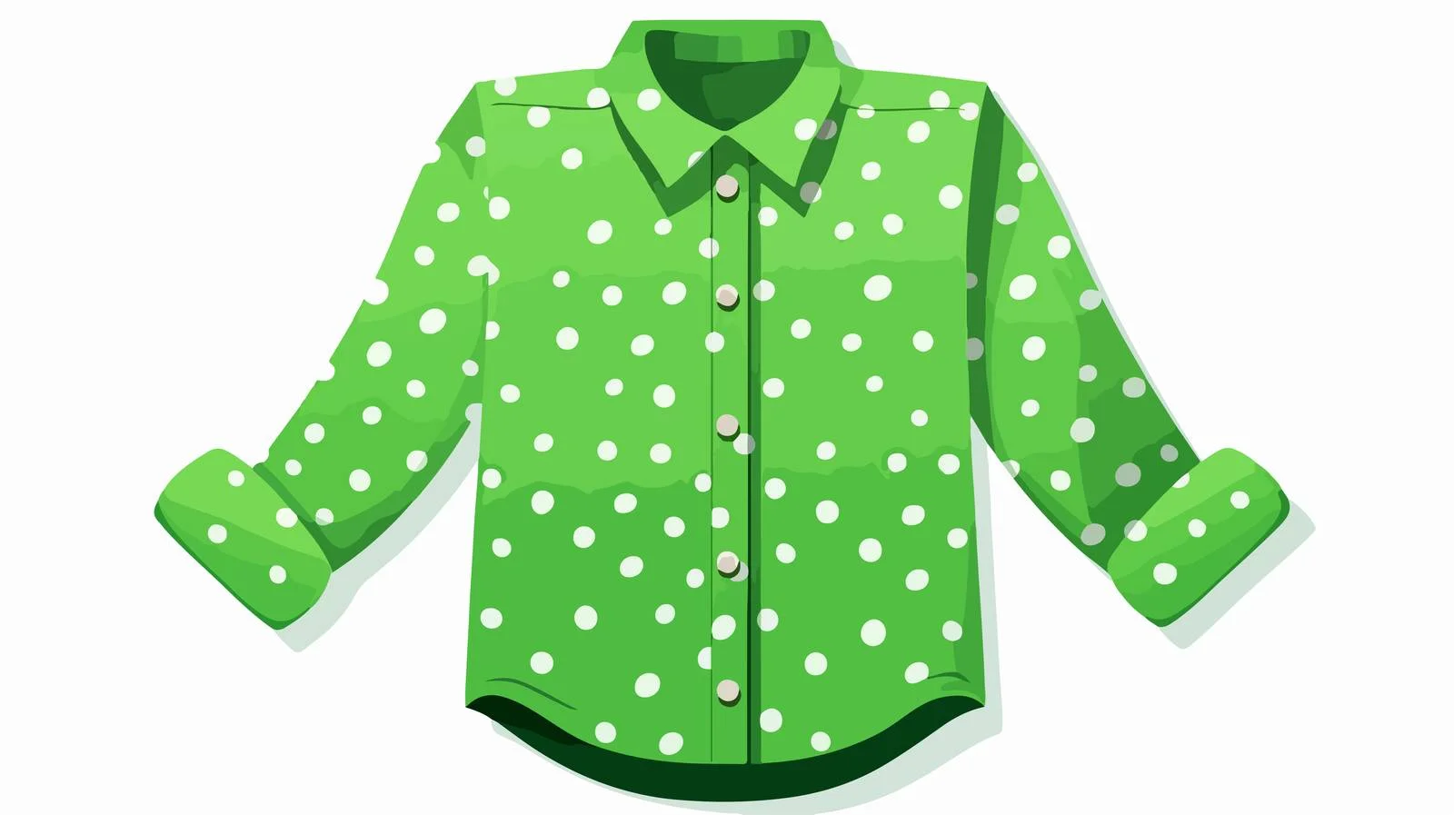 Green Woman Blouse with Polka Dots — free download from Dotvec