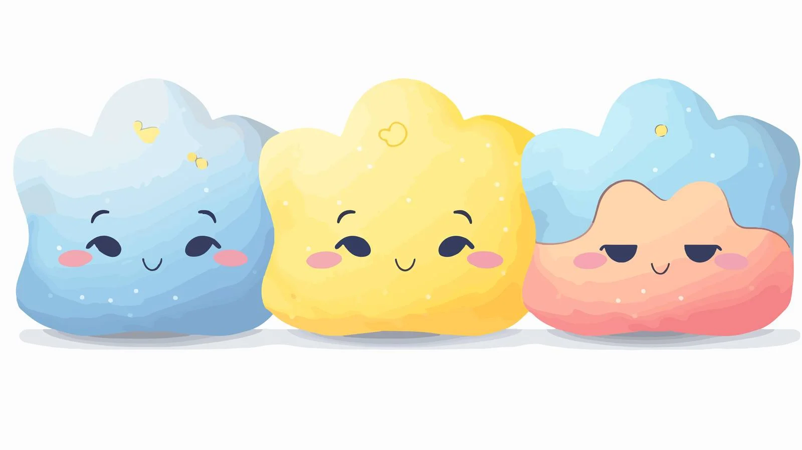 Adorable Pillow Trio in Various Designs — free download from Dotvec