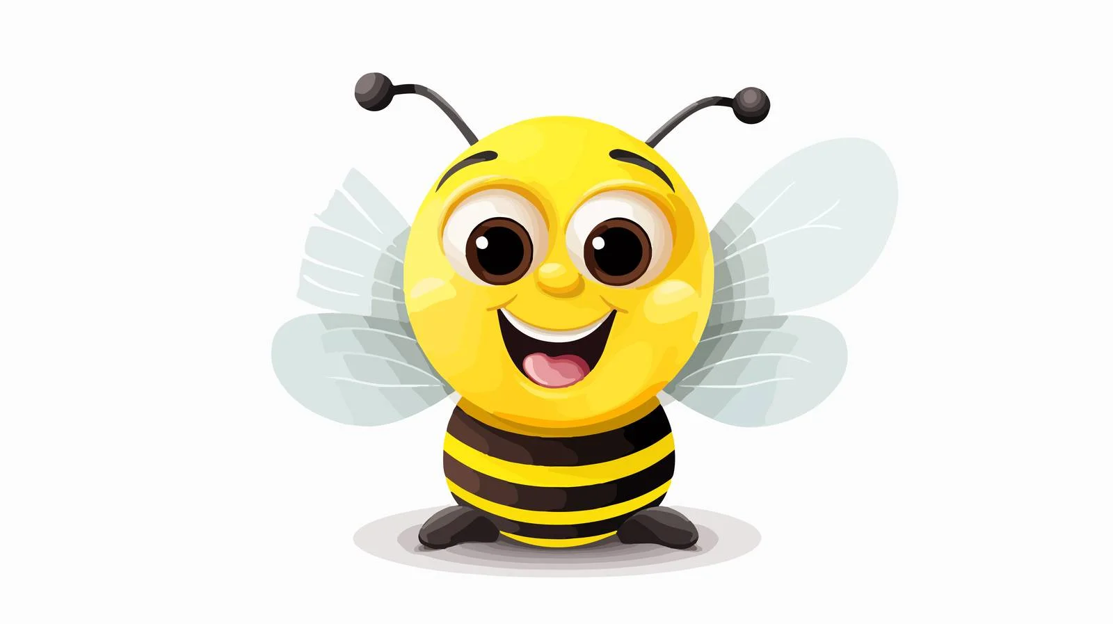 Cheerful Bee Vector Illustration — free download from Dotvec