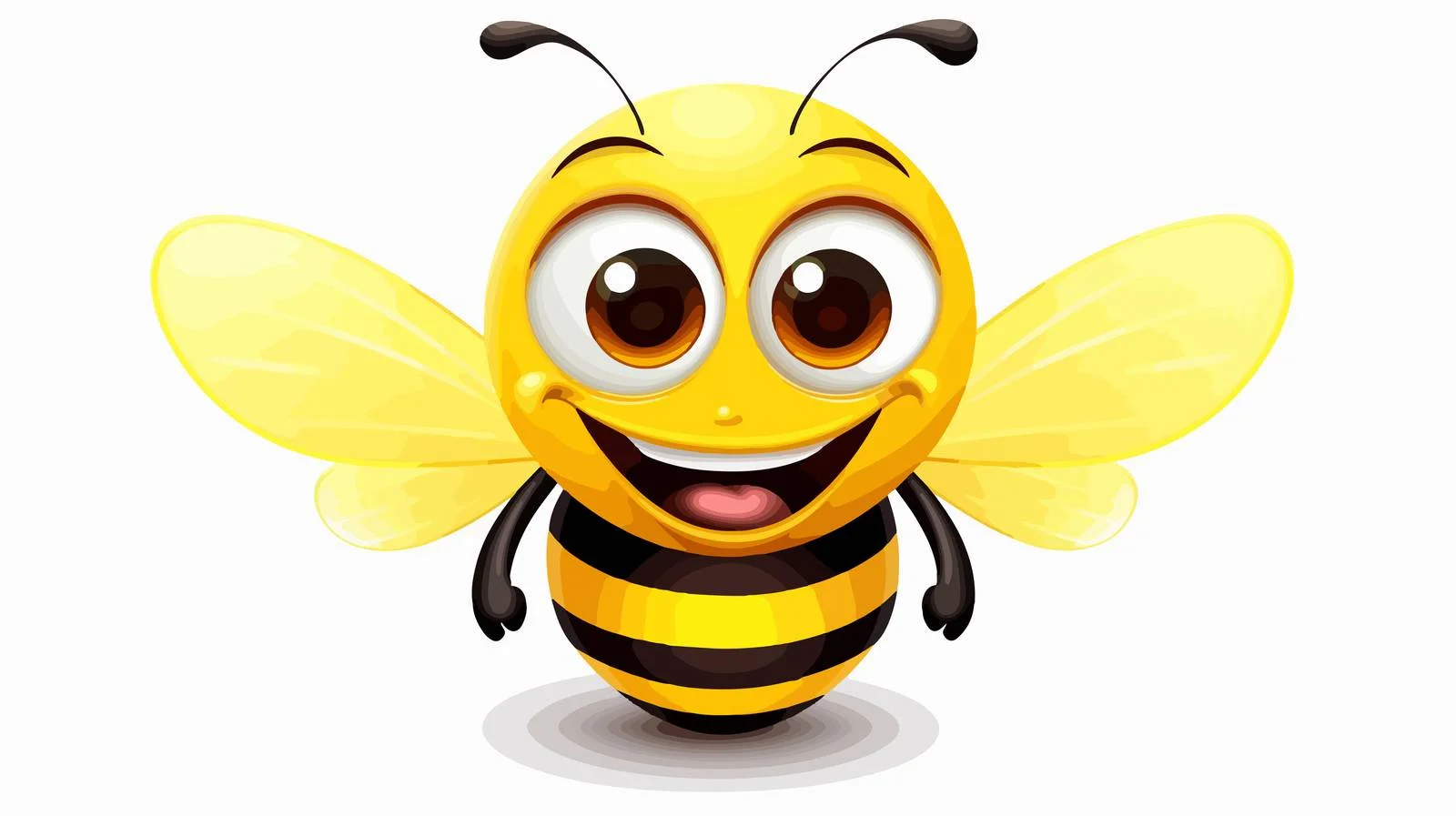 Cheerful Bee Vector Illustration — free download from Dotvec