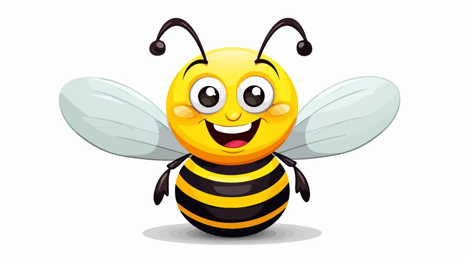 Cheerful Bee Vector Illustration — free download from Dotvec