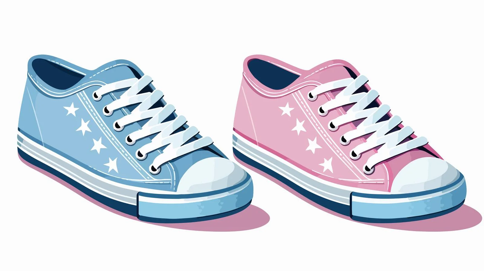 Fashionable Woman Shoe in Blue Pink Grey — free download from Dotvec
