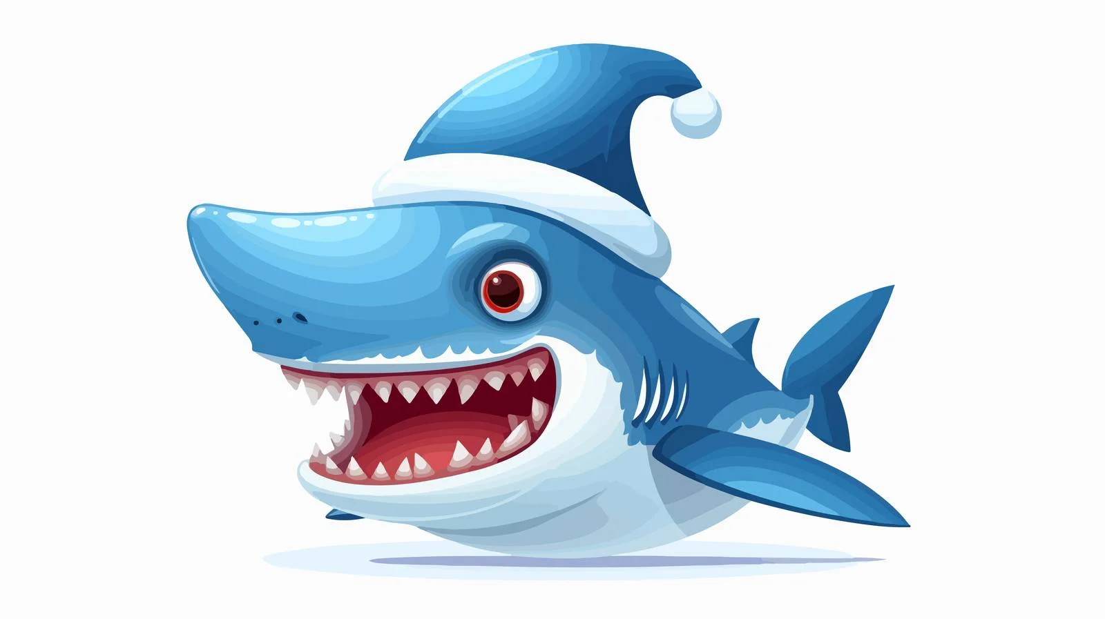 Adorable Shark Santa Christmas Costume — free download from Dotvec