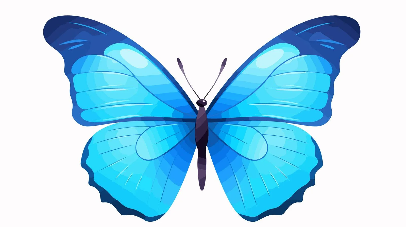 Joyful Blue Butterfly in Flight — free download from Dotvec