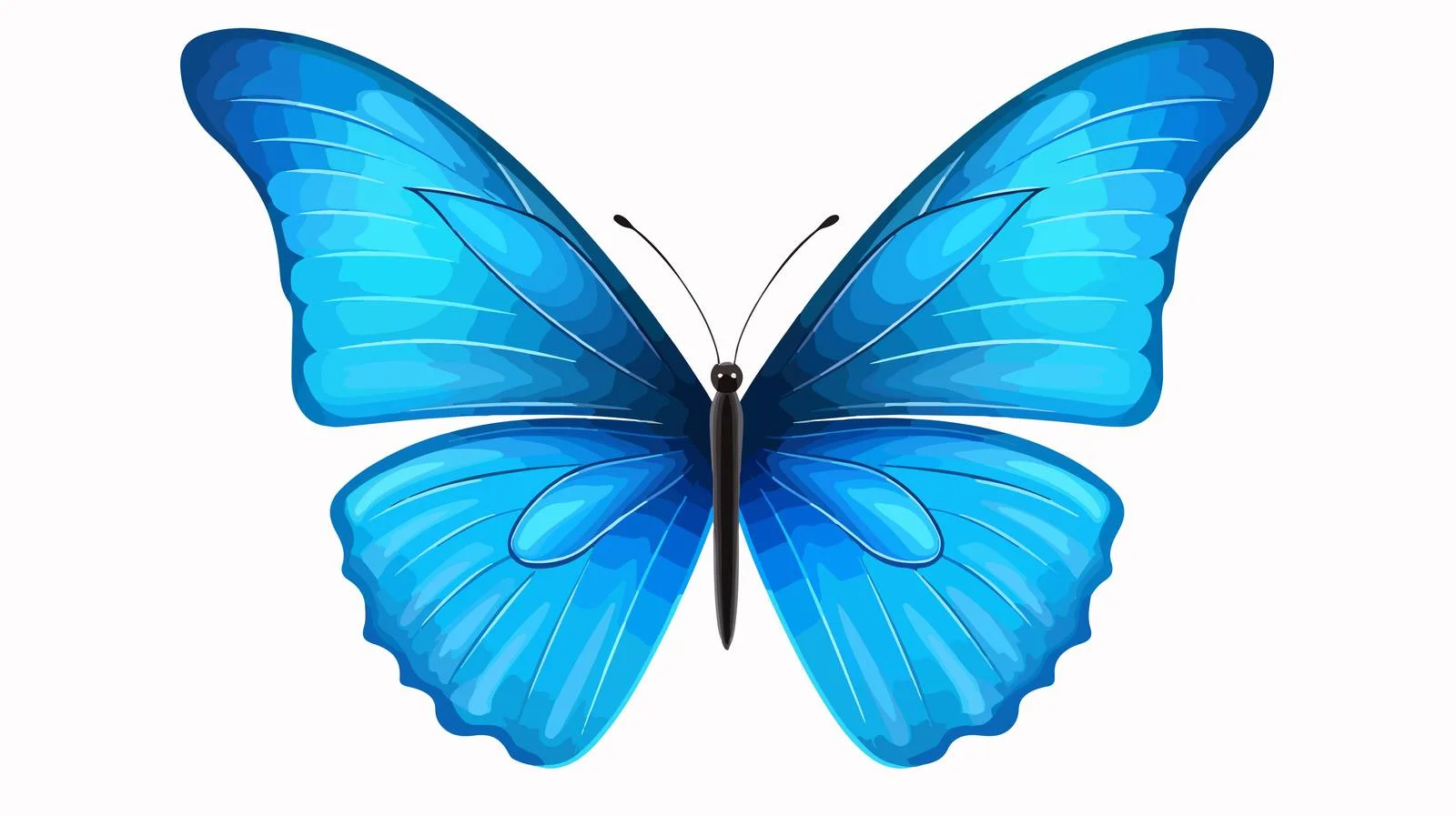 Cheerful Blue Butterfly in Flight — free download from Dotvec