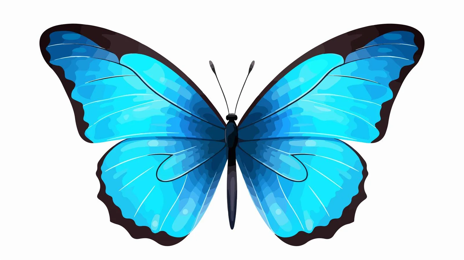Cheerful Blue Butterfly in Flight — free download from Dotvec