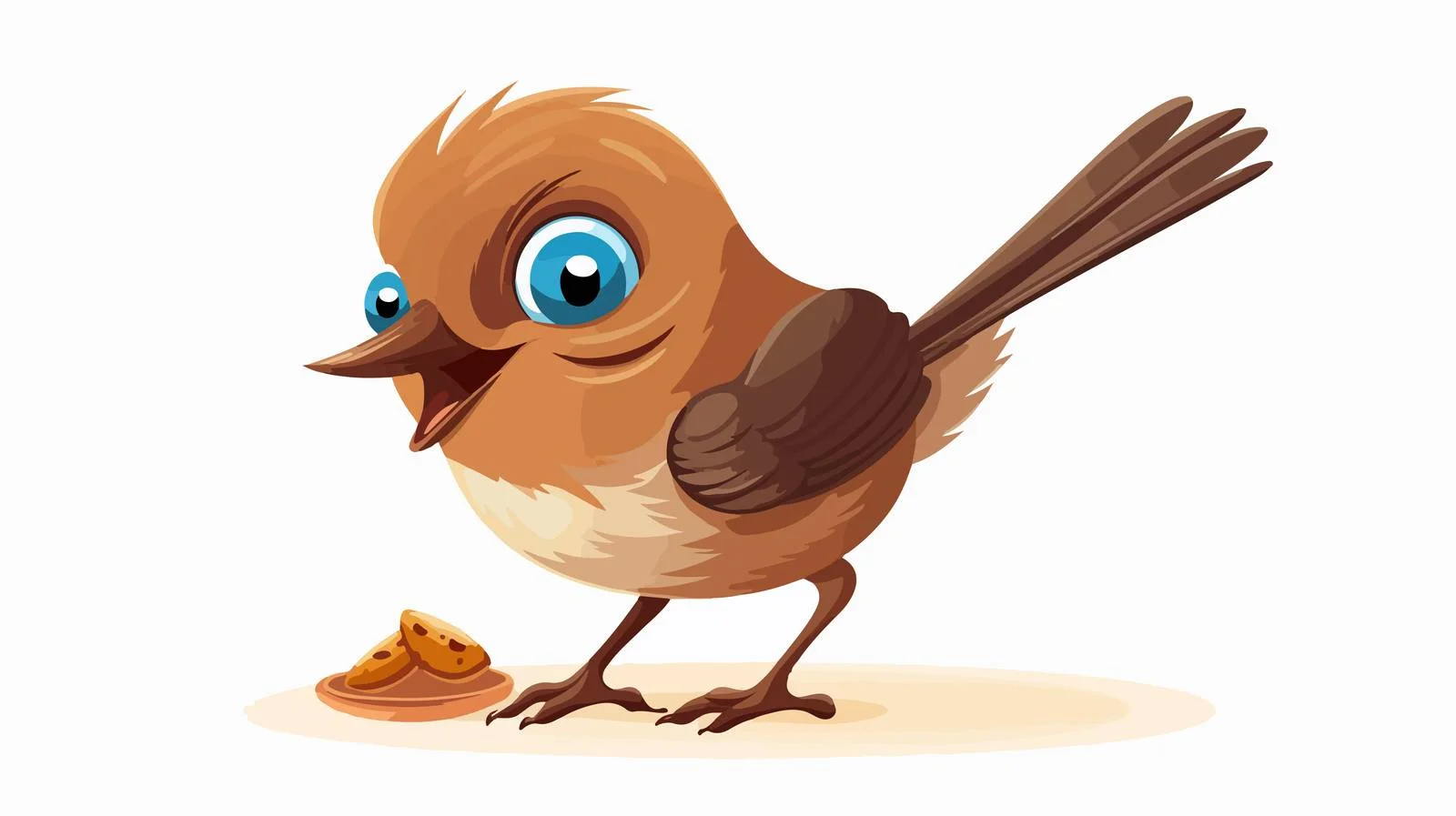 Adorable Bird Feeding Vector Illustration — free download from Dotvec