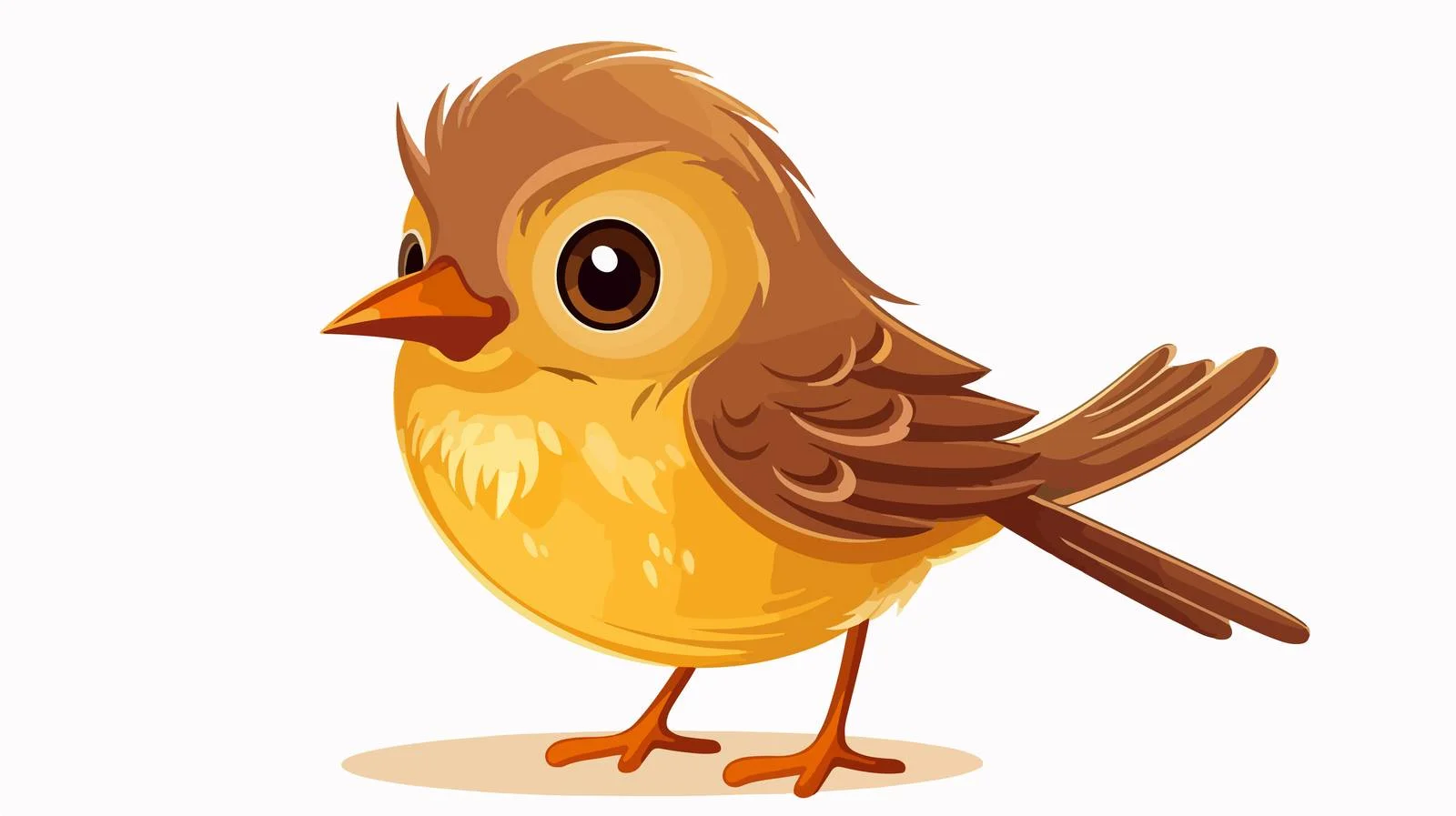 Adorable Bird Eating Vector Illustration — free download from Dotvec