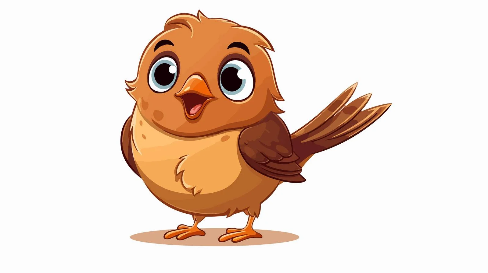 Adorable Bird Eating Vector Illustration — free download from Dotvec