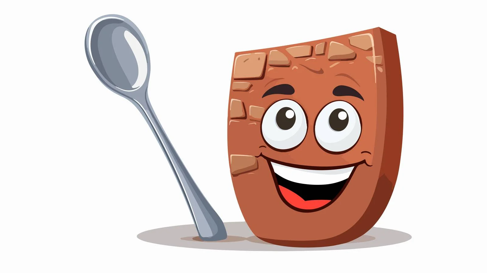 Whimsical Cement Spoon Among Bricks — free download from Dotvec