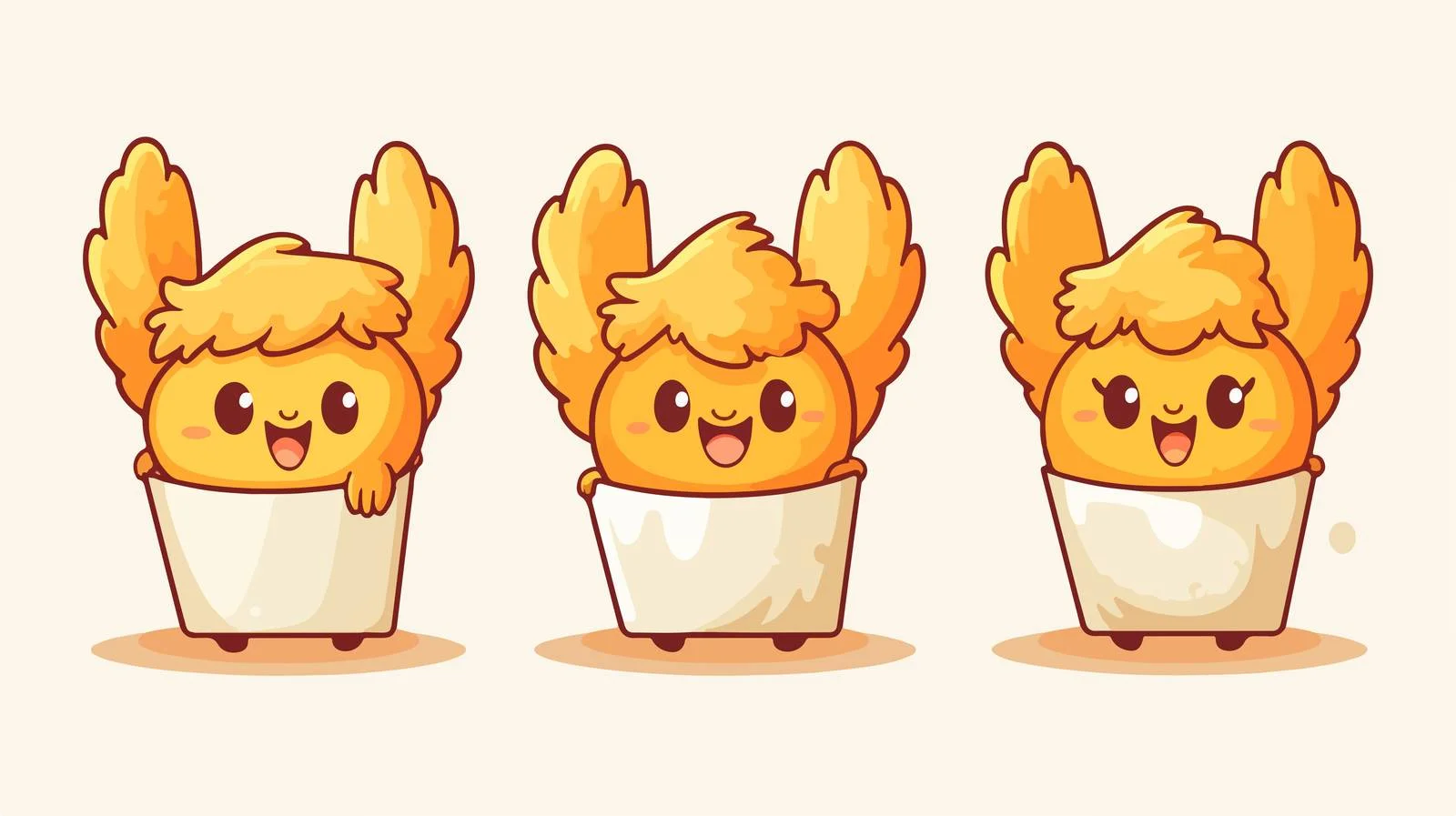 Adorable Chicken Wing in Packaging — free download from Dotvec