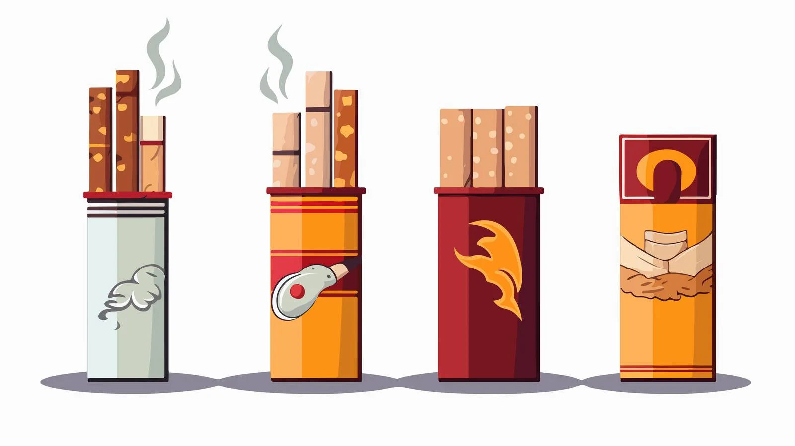 Quirky Smoke Packaging Illustration — free download from Dotvec