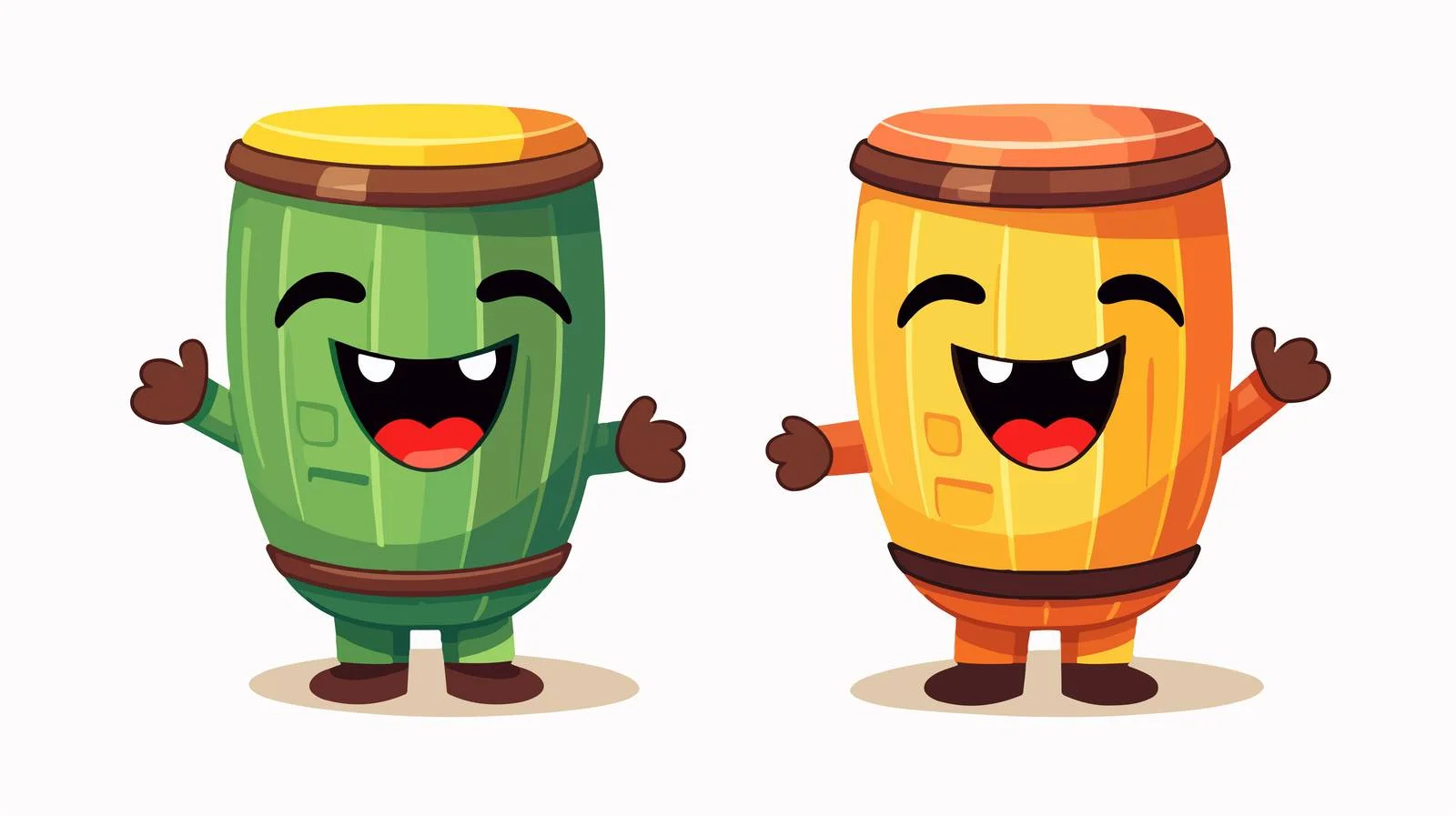Adorable Djembe Drum Cartoon Illustration — free download from Dotvec