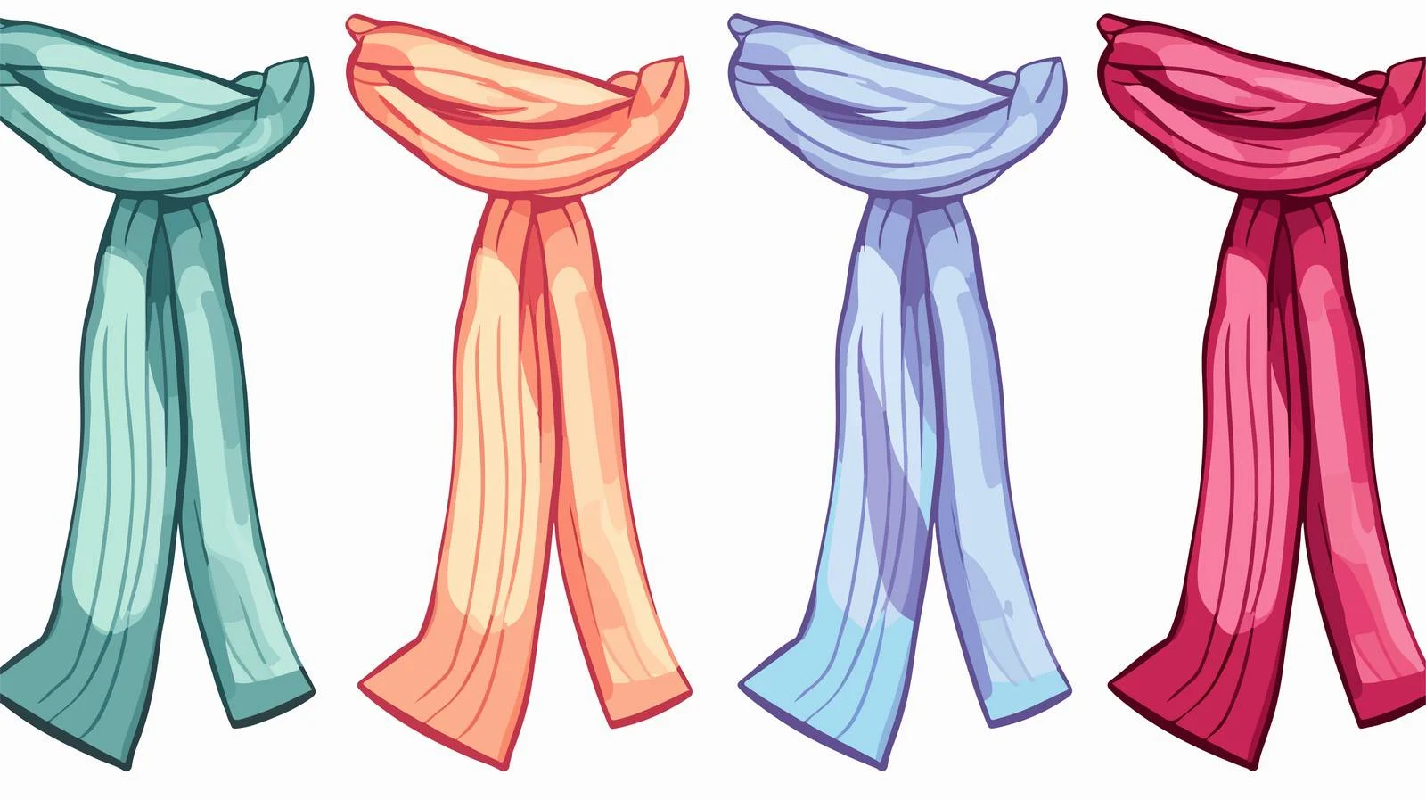Colorful Scarf Vector Illustration — free download from Dotvec
