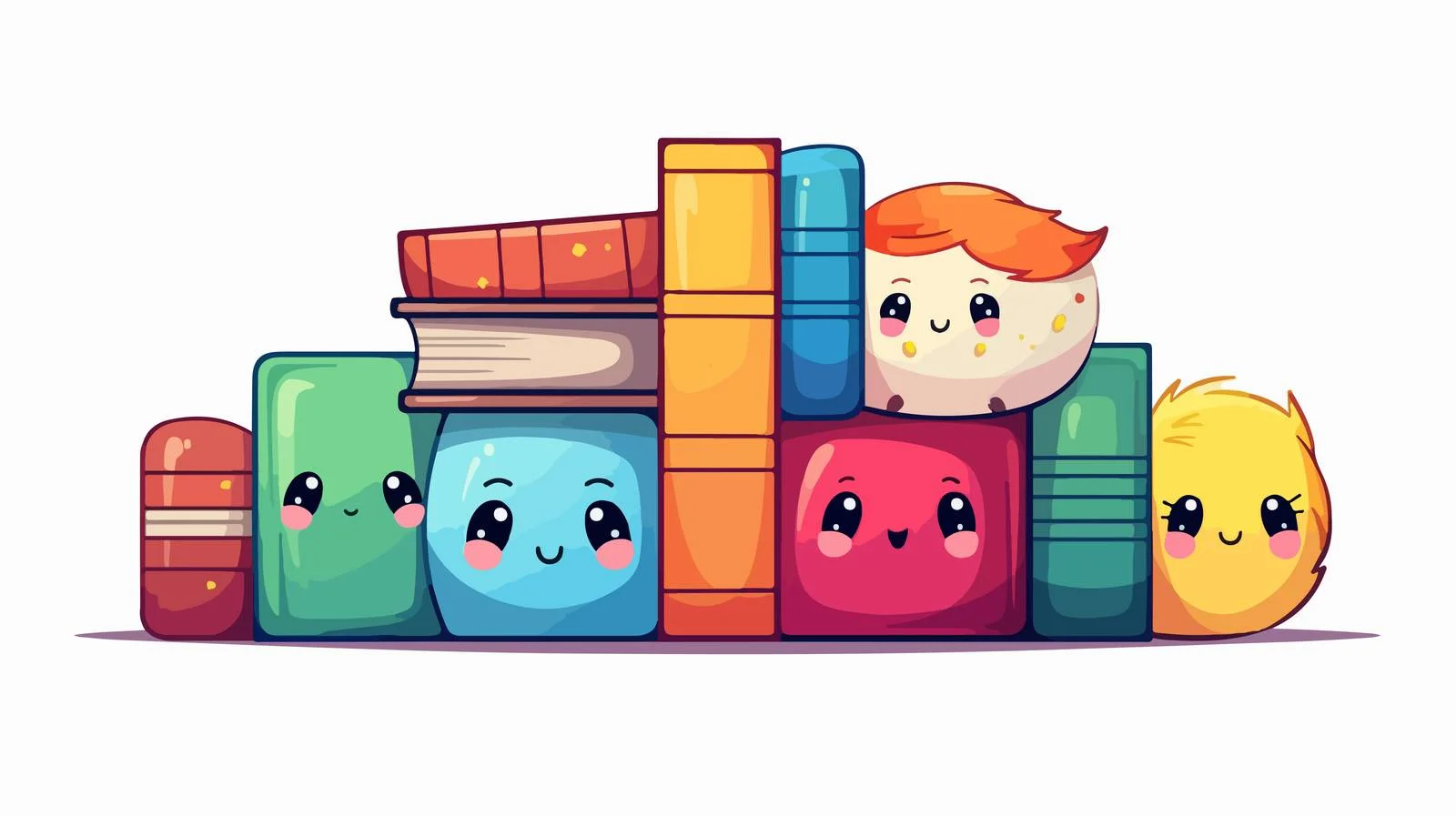 Vivid Stack of Educational Books — free download from Dotvec