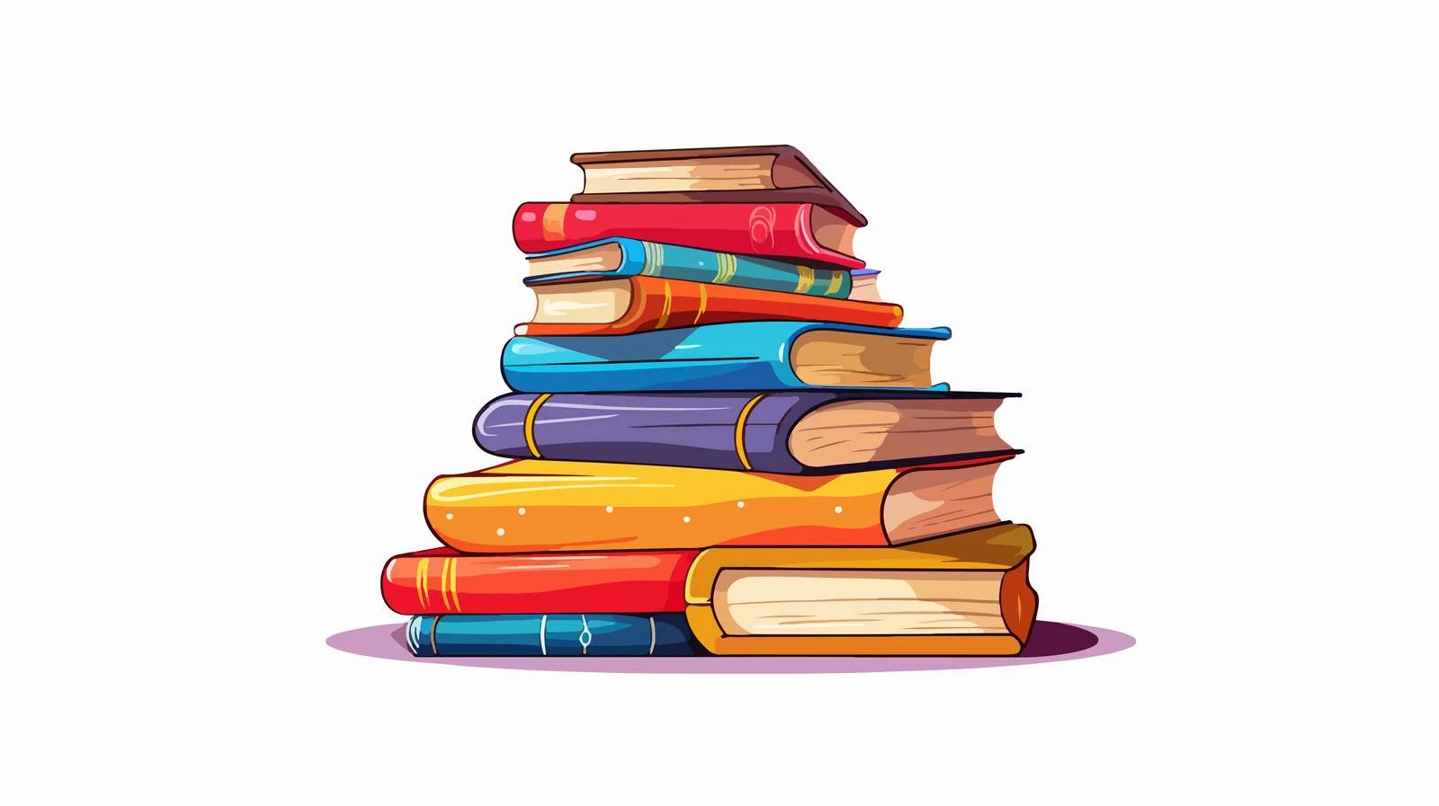 Colorful Learning Books Stack — free download from Dotvec