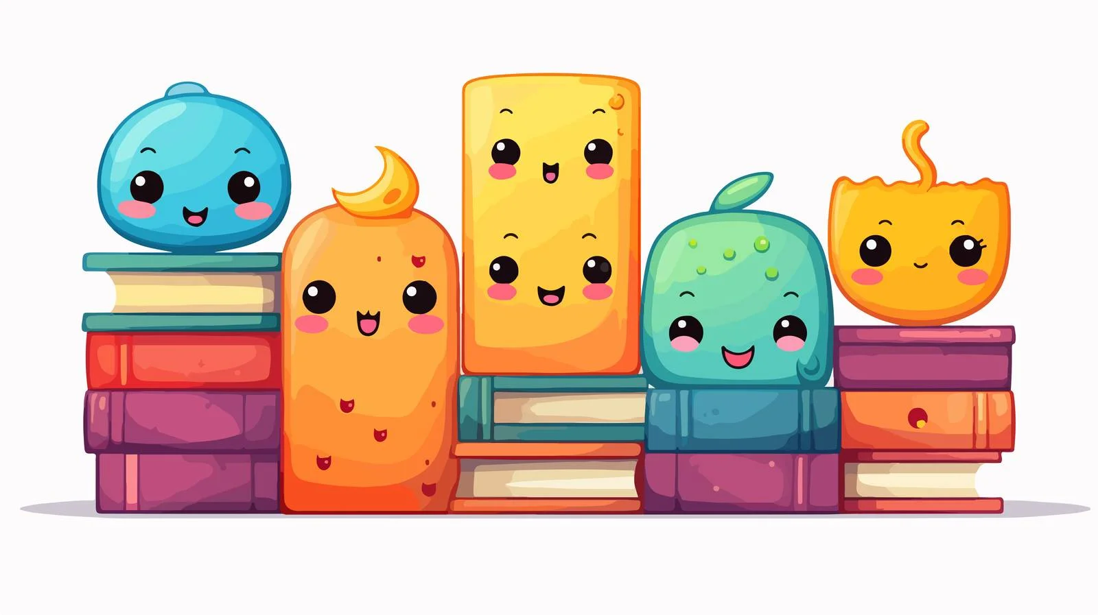 Vibrant School Books Stack Image — free download from Dotvec