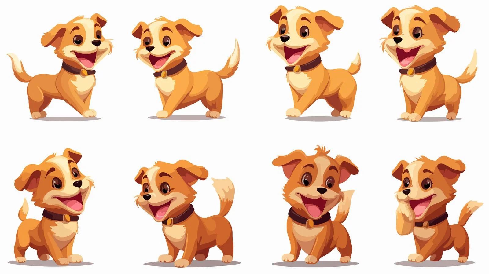 Cheerful Dancing Dog Vector Illustration — free download from Dotvec
