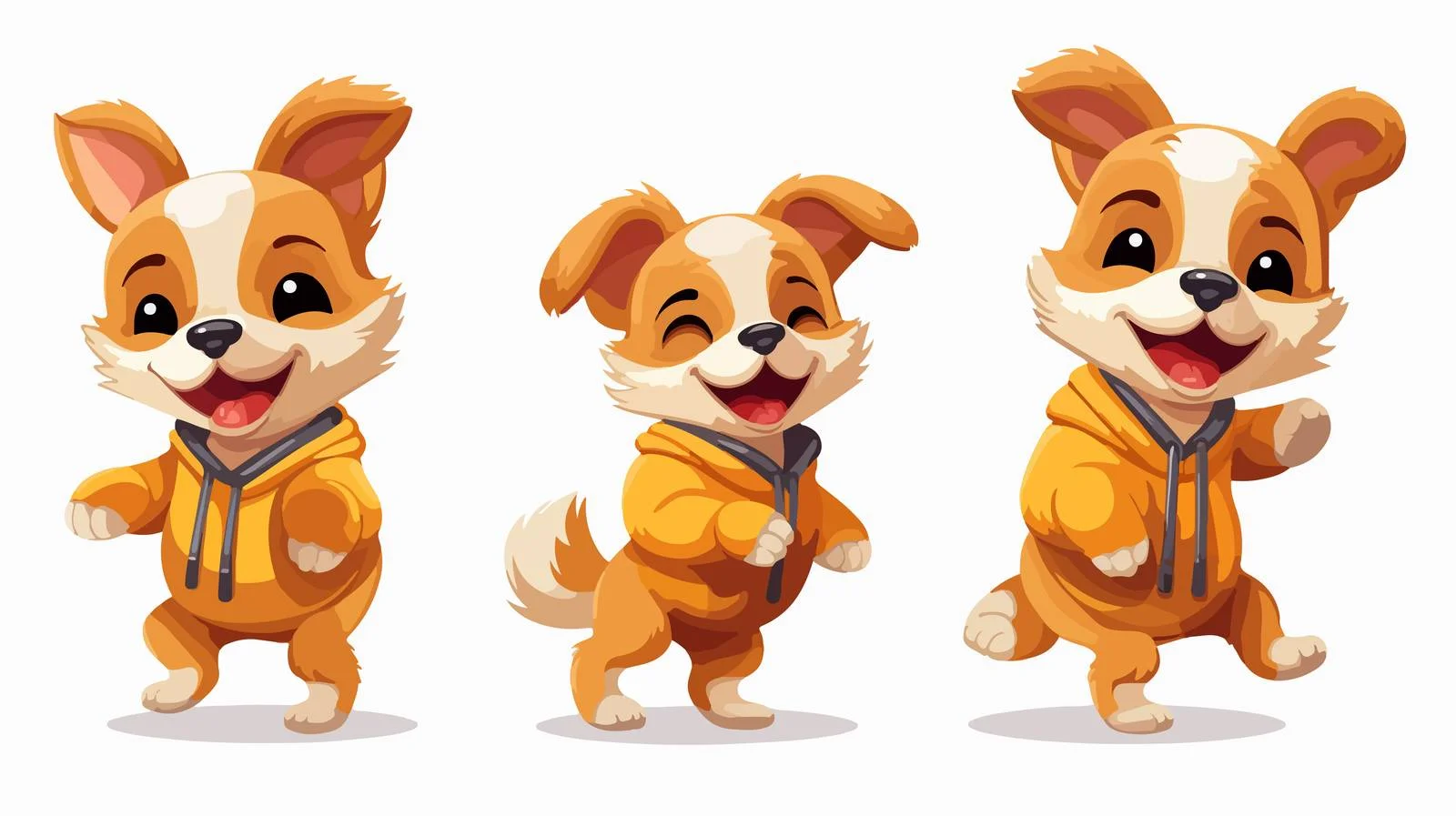 Joyful Dancing Dog Vector Illustration — free download from Dotvec