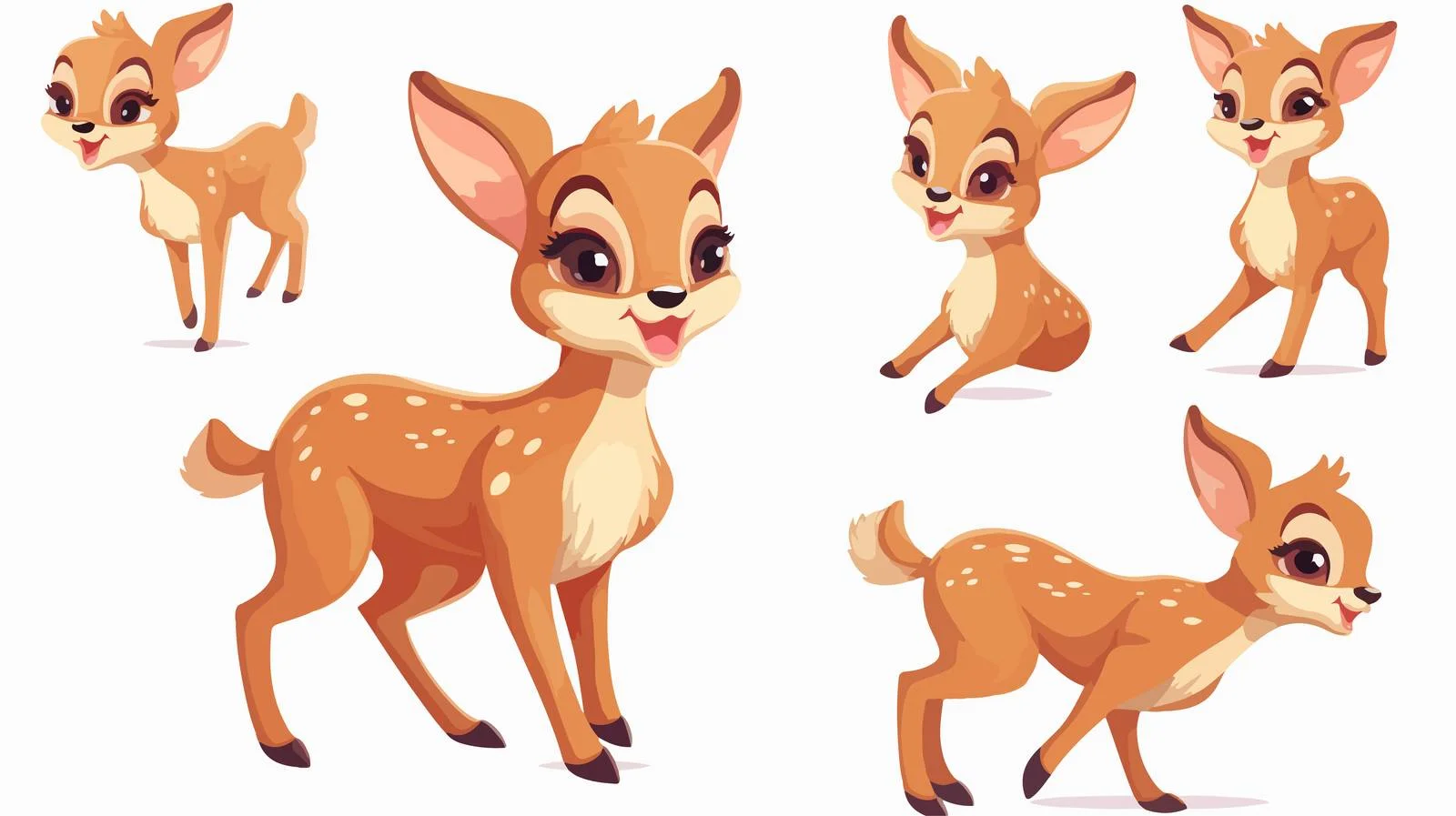 Cheerful Deer Vector Illustration — free download from Dotvec