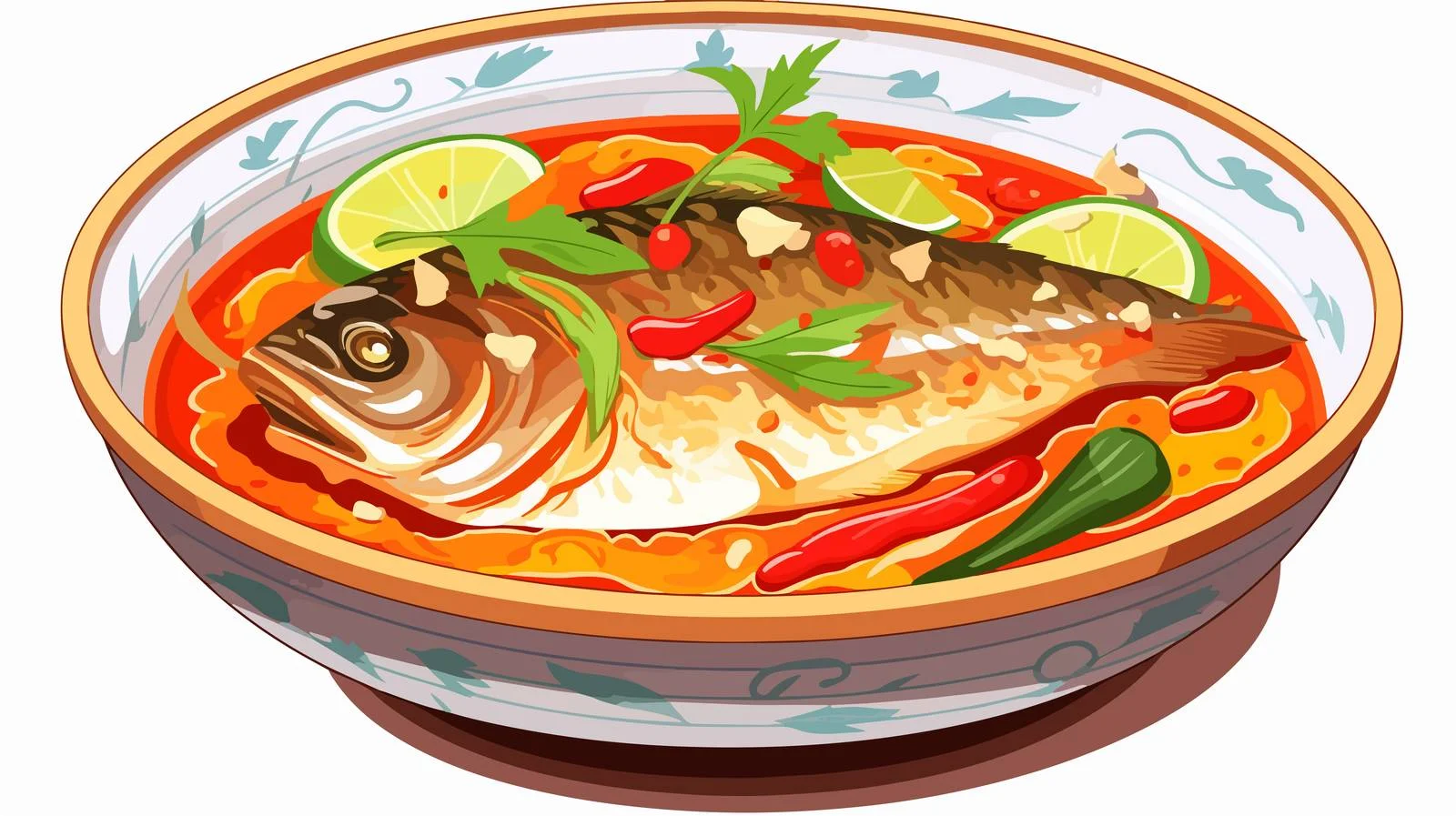 Playful Tenggiri Asam Pedas Dish — free download from Dotvec