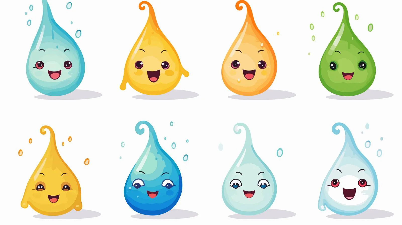 Quirky Droplets Vector Illustration — free download from Dotvec