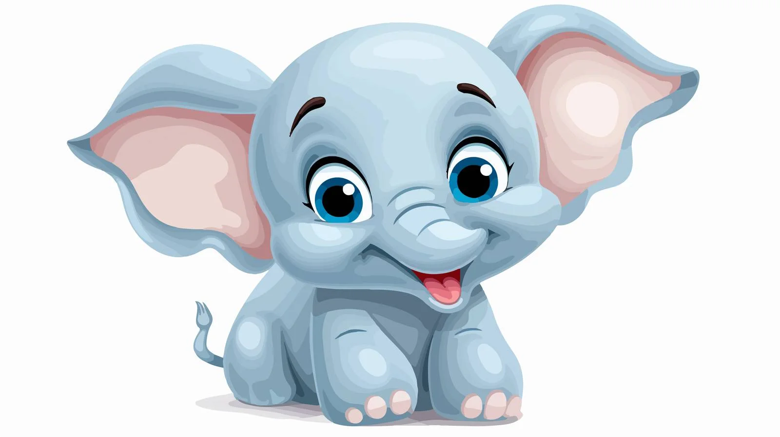 Cheerful Elephant Illustration — free download from Dotvec