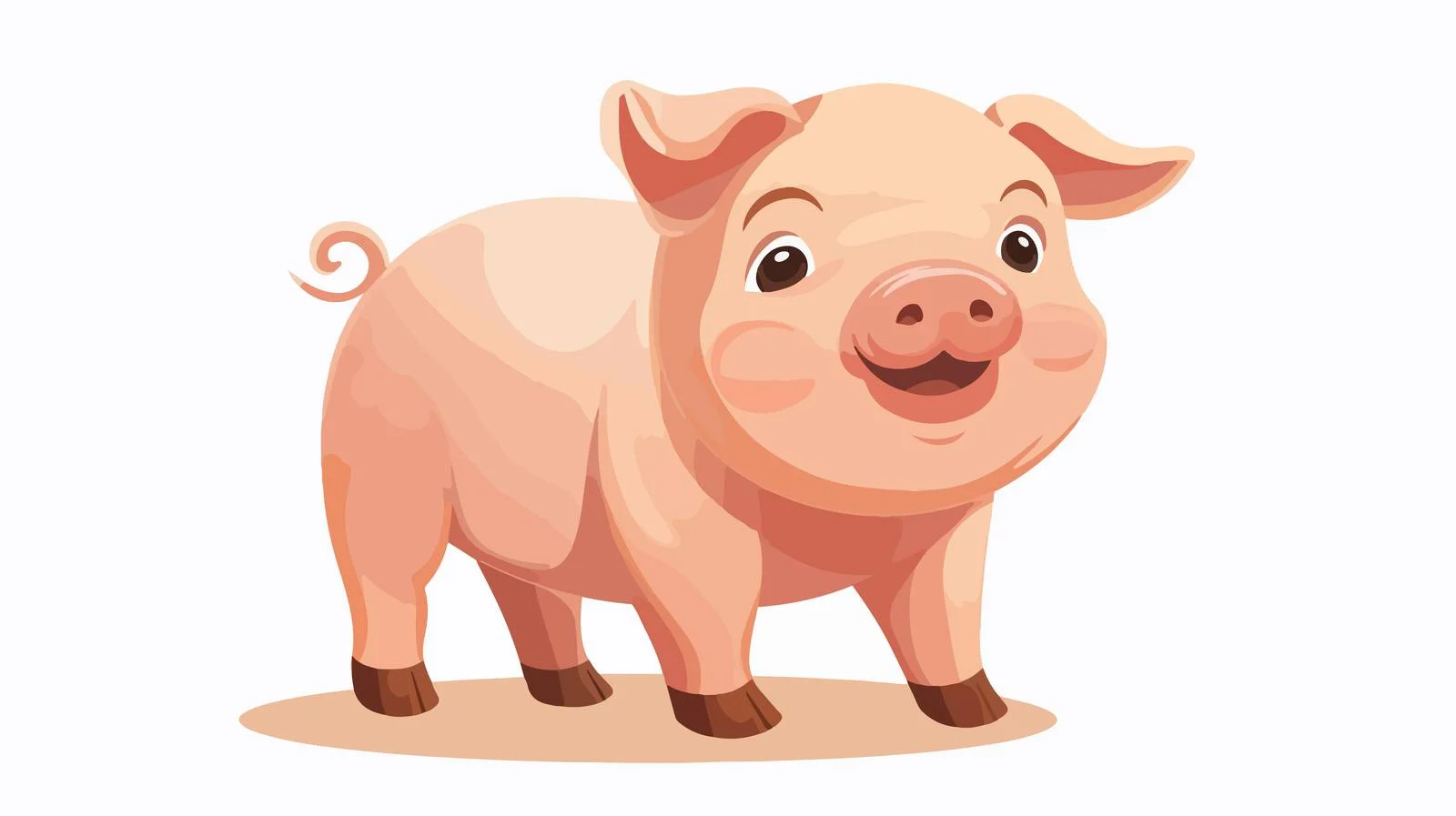 Funny Fat Pig Vector Illustration — free download from Dotvec