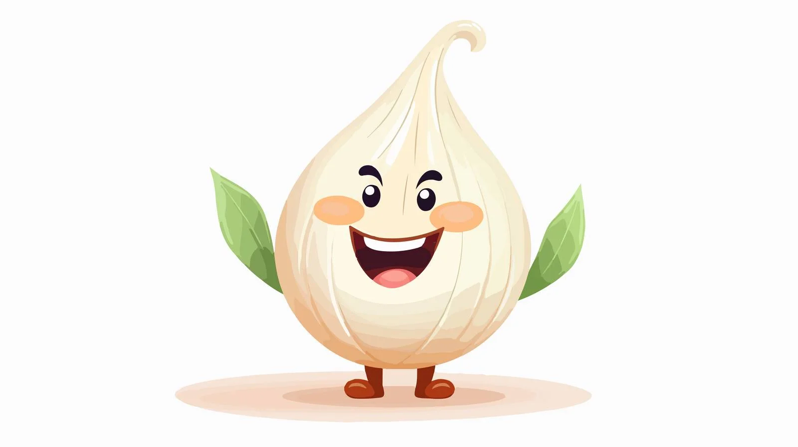 Cheerful Garlic Character — free download from Dotvec