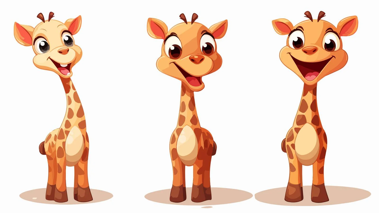 Cheerful Giraffe Vector Illustration — free download from Dotvec