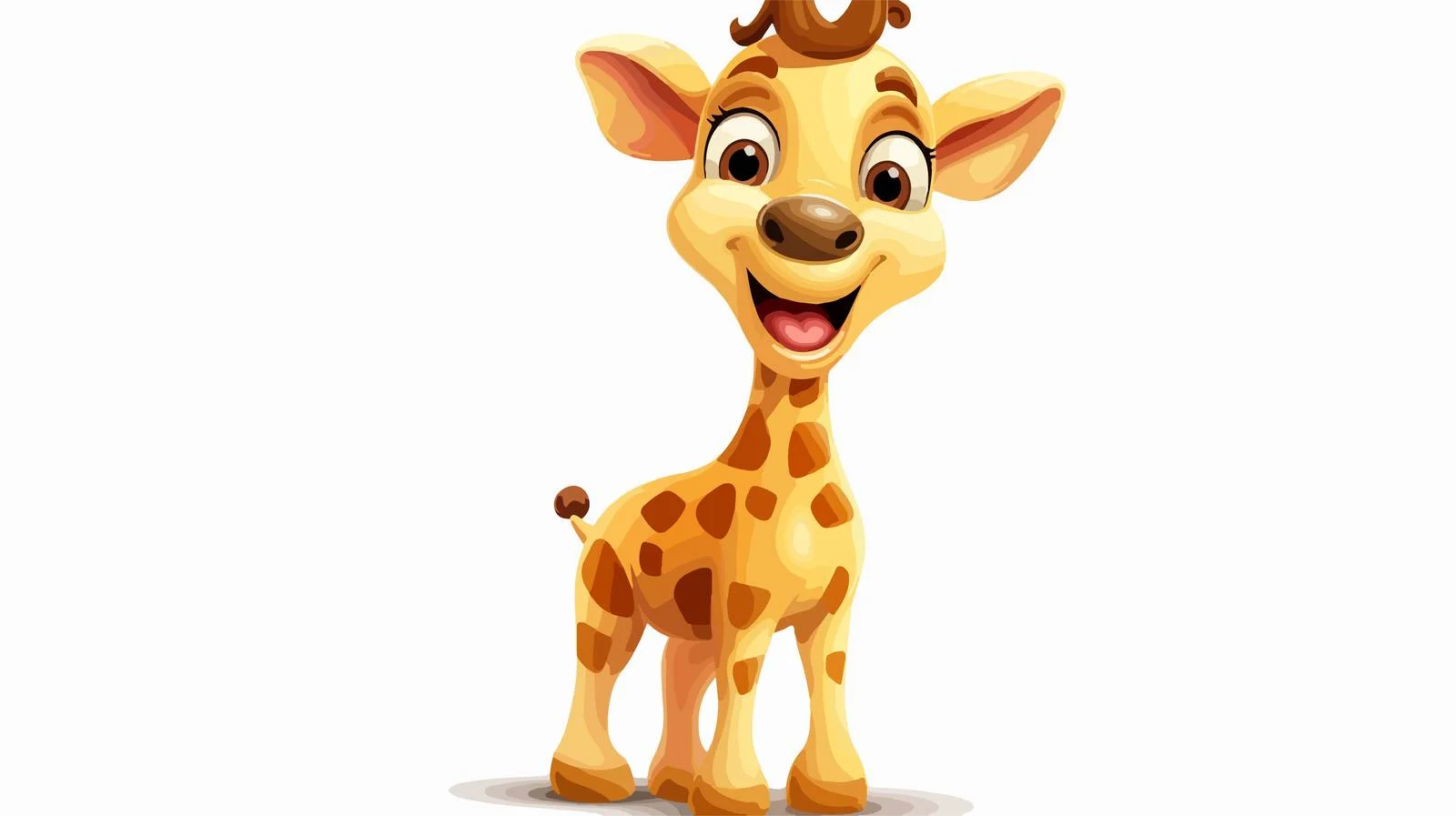 Adorable Giraffe Smiling Vector Illustration — free download from Dotvec
