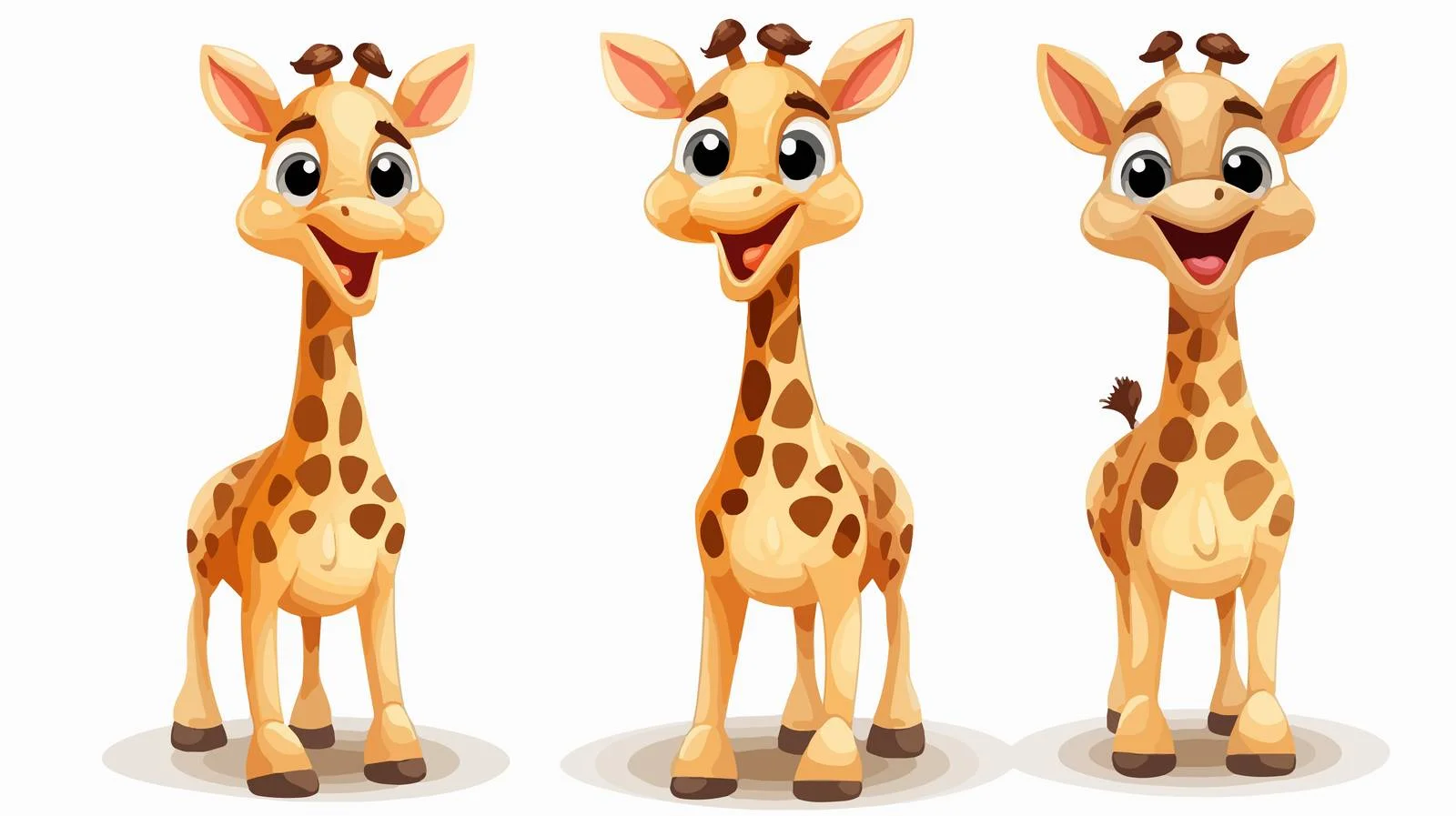Adorable Giraffe Smiling Vector Illustration — free download from Dotvec