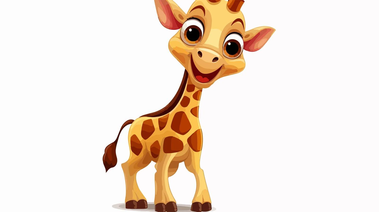 Cheerful Giraffe Vector Illustration — free download from Dotvec