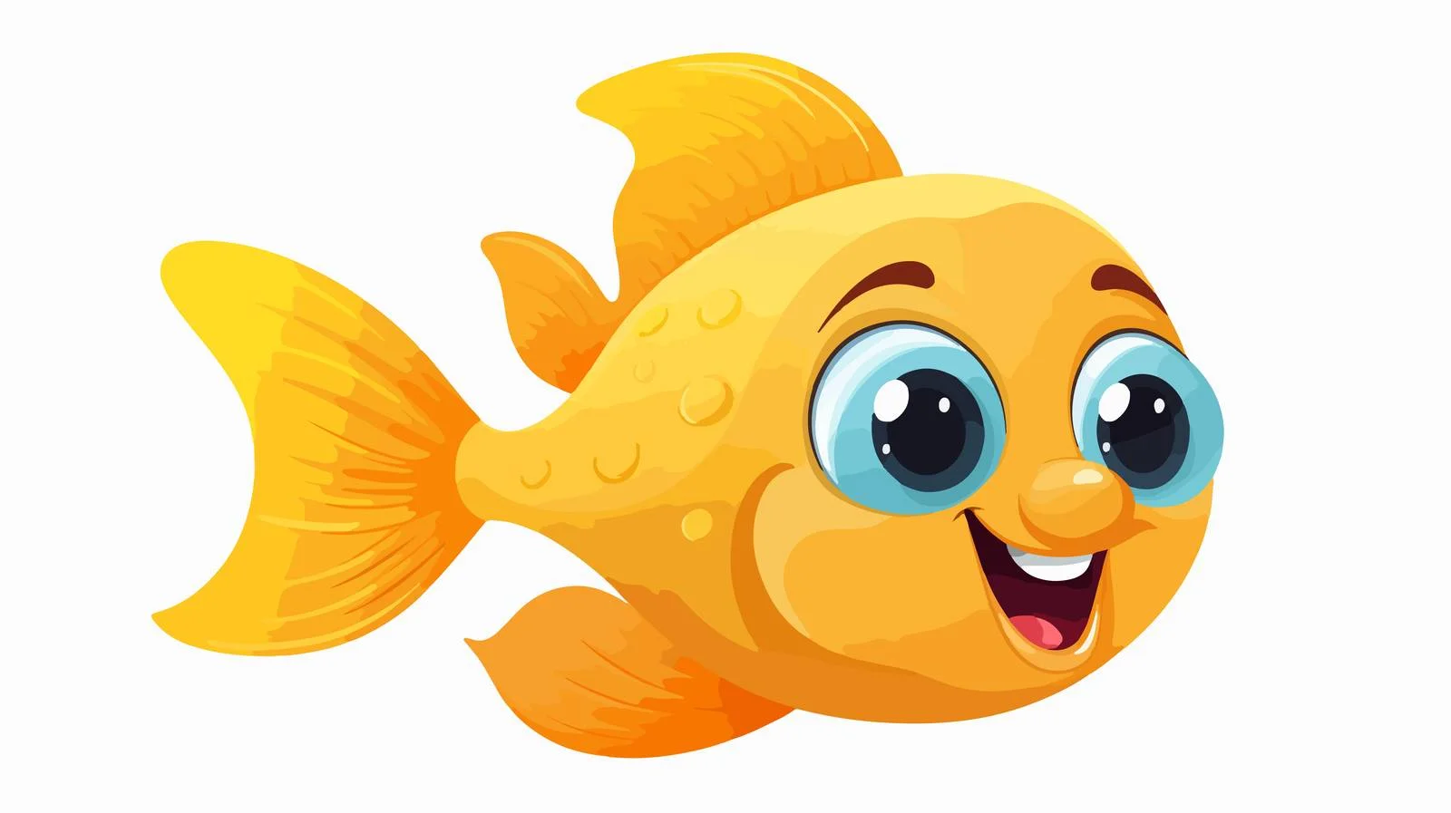 Cheerful Goldfish Image — free download from Dotvec