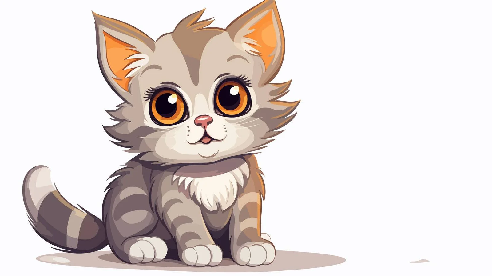 Adorable Cat Vector Illustration — free download from Dotvec