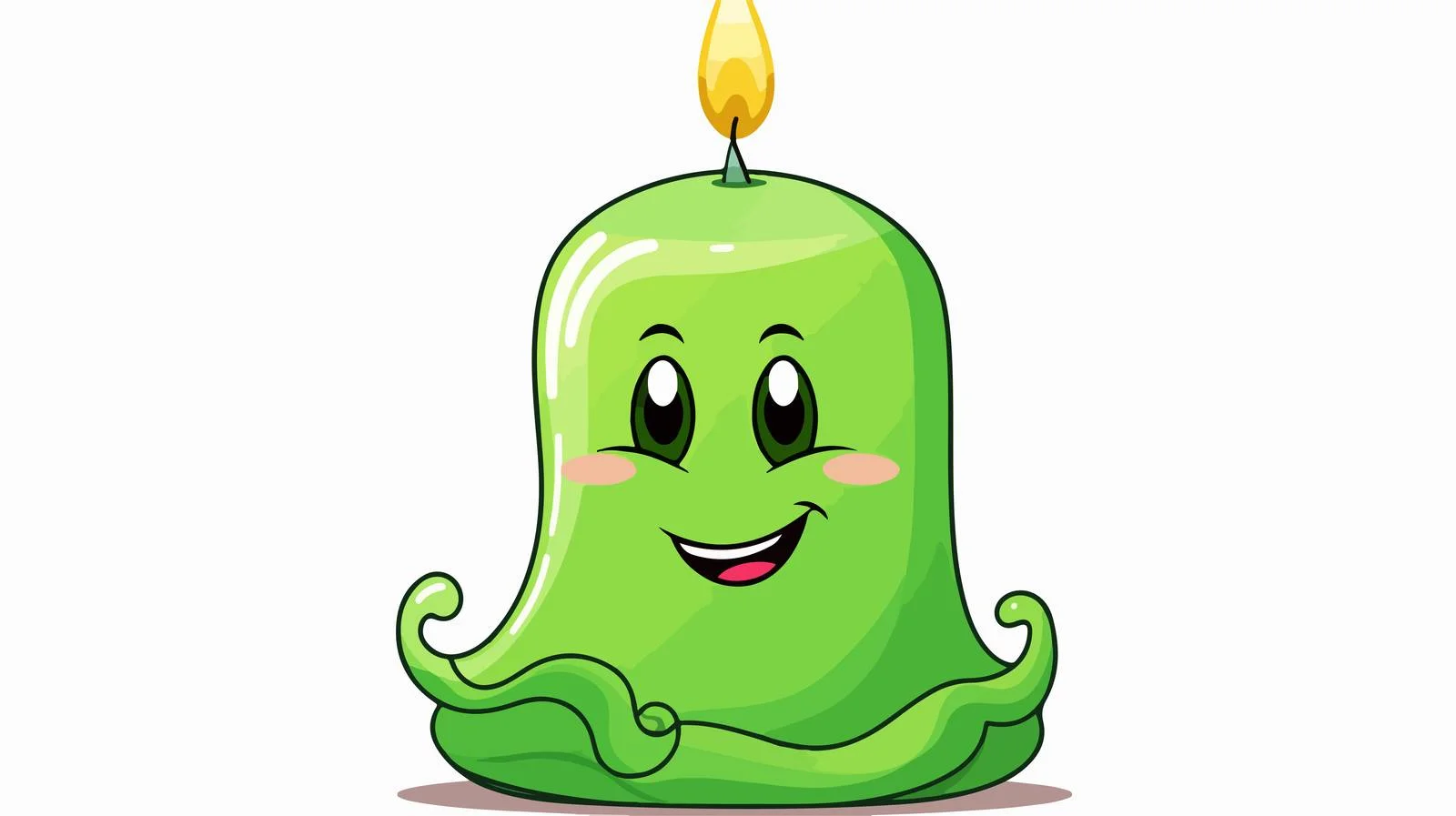 Charming Green Candle Vector Illustration — free download from Dotvec