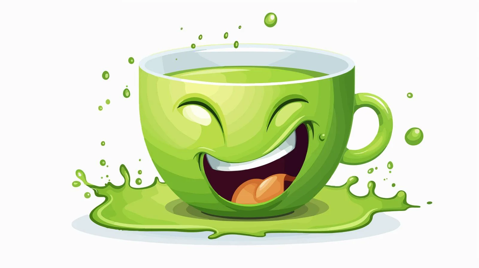 Charming Tea Cup Spill Vector Illustration — free download from Dotvec