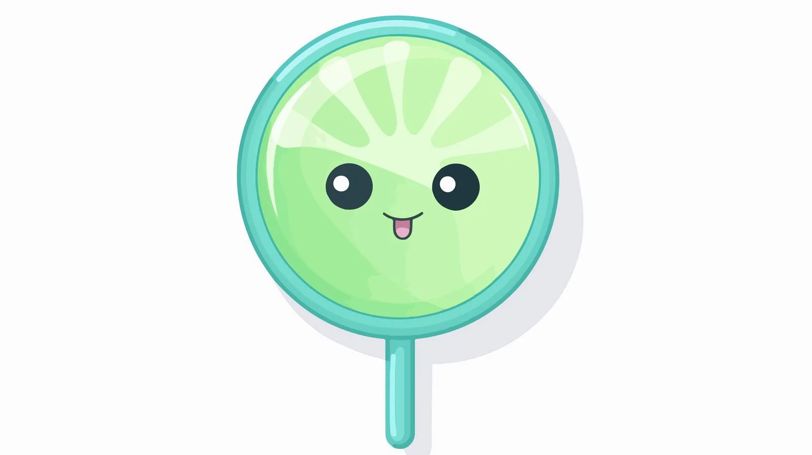 Adorable Green Handheld Fan — free download from Dotvec