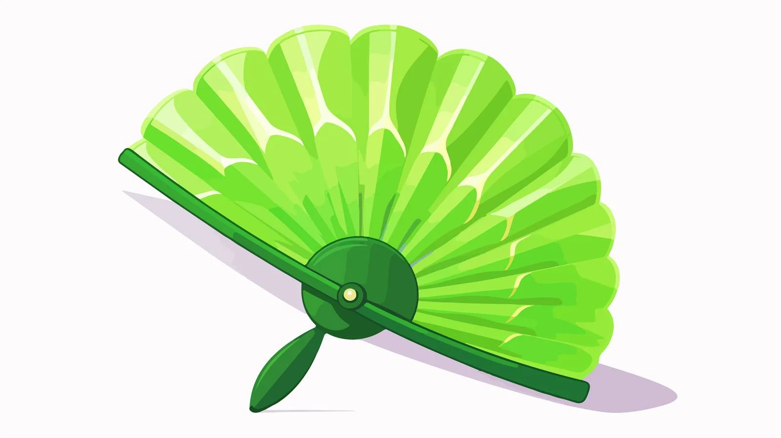 Adorable Green Handheld Fan - Portable — free download from Dotvec