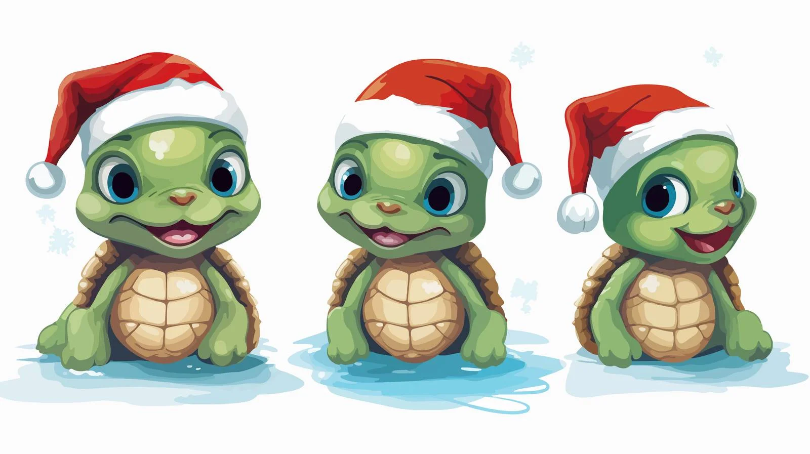 Cheerful Turtle Swimming — free download from Dotvec