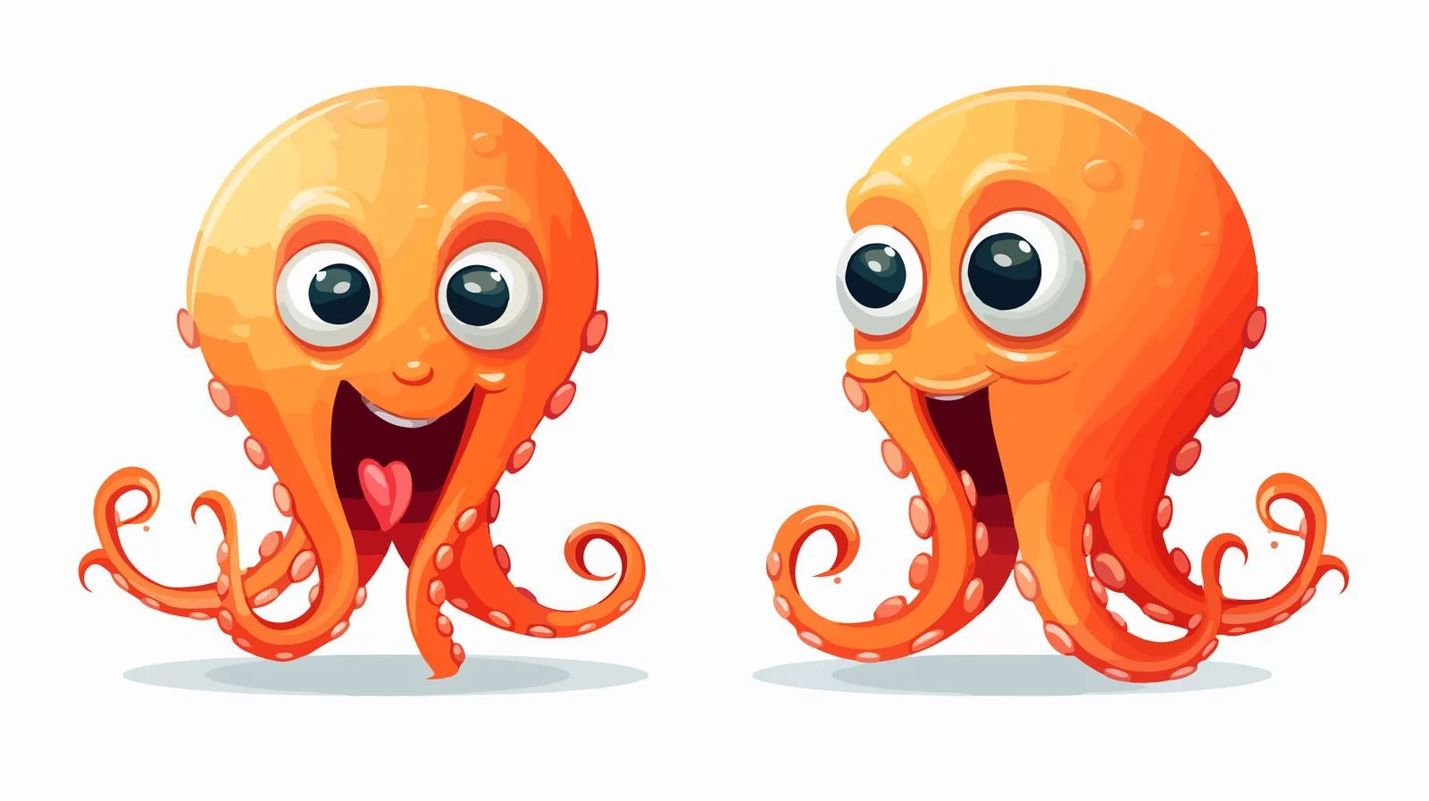 Adorable Squid Vector Illustration — free download from Dotvec