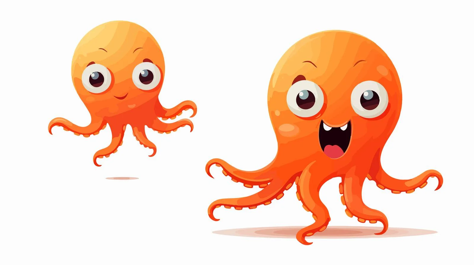 Colorful Happy Squid Vector Illustration — free download from Dotvec