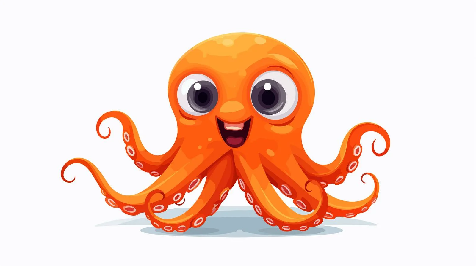 Adorable Squid Vector Illustration — free download from Dotvec