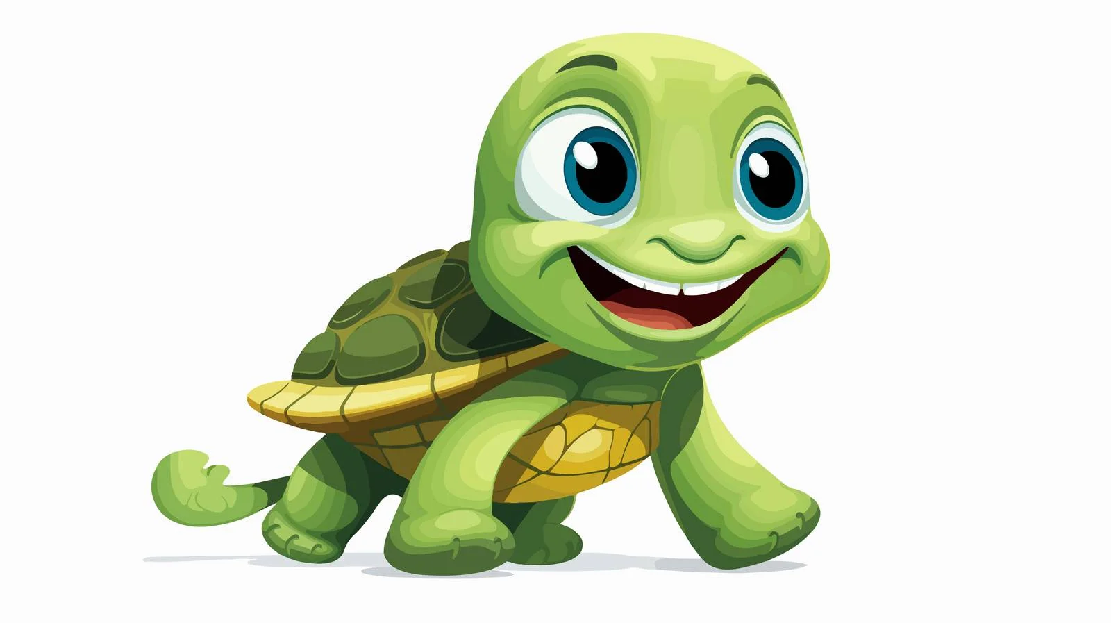 Joyful Turtle Vector Illustration — free download from Dotvec